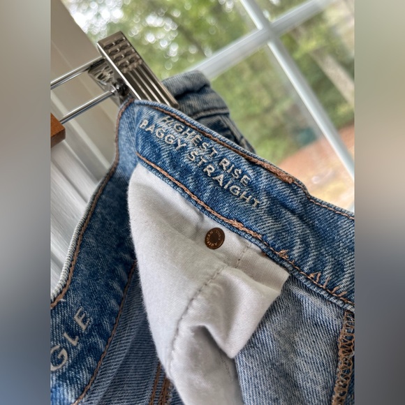 AE Strigid Ripped Highest Waist Baggy Straight Jean - Picture 7 of 10